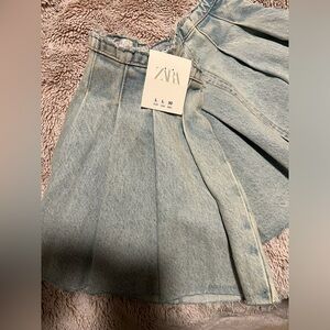 Zara denim tennis skirt